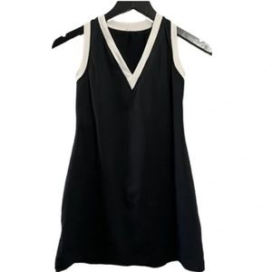 Lululemon Super Vintage 2011 Sport Yoga Tunic Dress White Trim Black Luon Sz 4